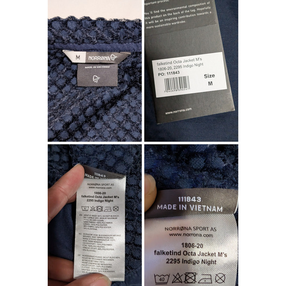Norrona Falketind Octa Windproof Insulated Jacket Indigo Blue Men’s Size M - Picture 7 of 8